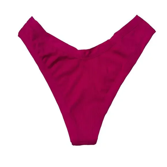 L*SPACE Vera Top Anna Bottom Bitsy Bikini Set Bougainvillea Ribbed XL NEW - Picture 9 of 12